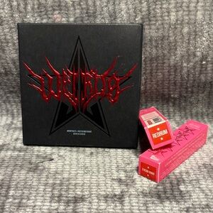 Jeffree Star Redrum Eyeshadow Palette and Lipstick Set